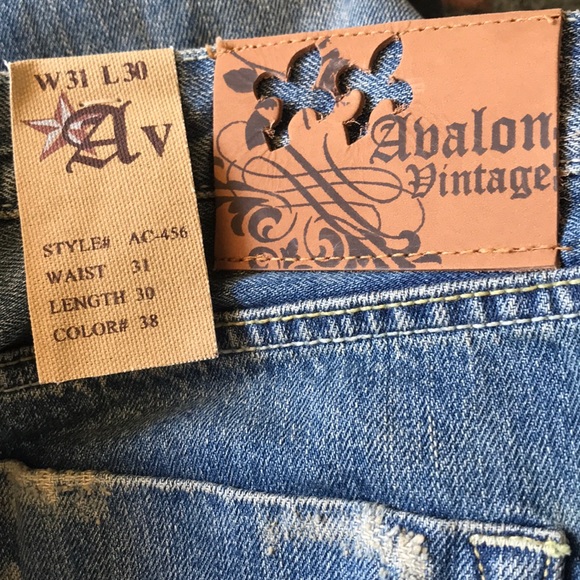 Avalon Vintage Men’s Blue Jeans NWT 31x30 - Picture 6 of 7